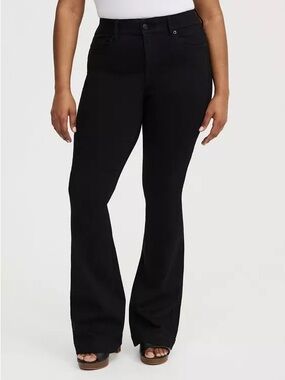 Torrid Bombshell Flare High Rise Jeans Black Size 16